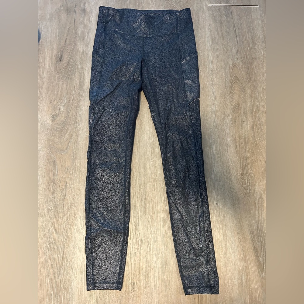 LULULEMON Metallic Fast and Free Leggings size 4